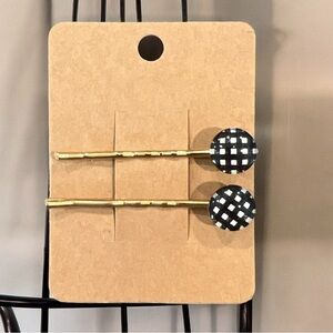 NEW Checkerboard Design Bobby-pin Set